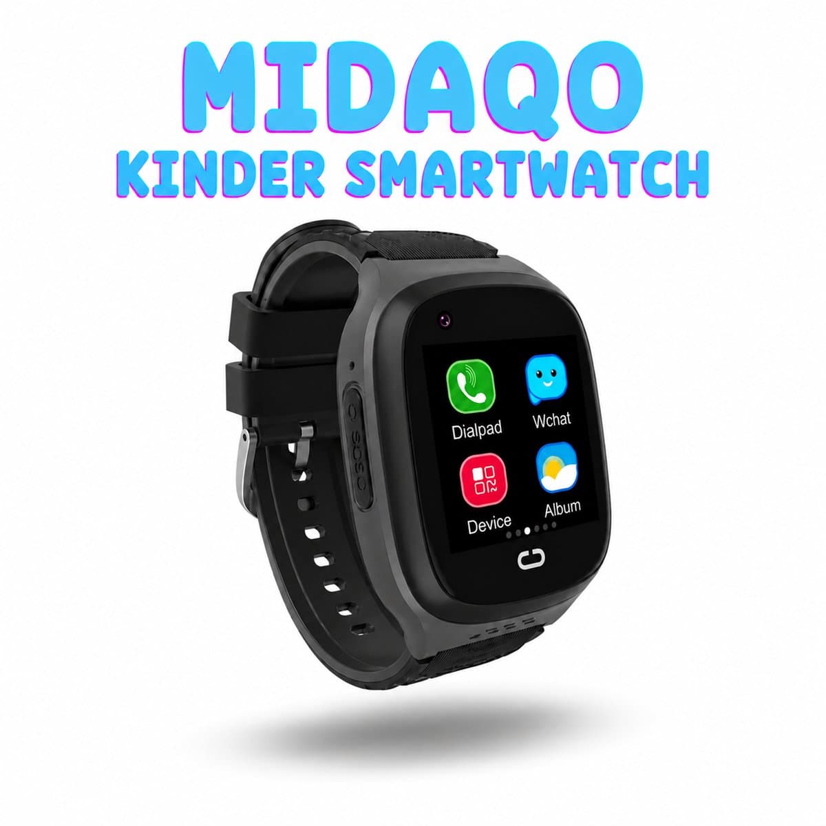 4G GPS Smartwatch - Midaqo Kinder Smartwatch - GPS Horloge - Acurate GPS - Sos Oproep - Bellen En Video Bellen - Spraakberichten - Route Historie - Geo Fence - IP67 Waterproof. — afbeelding 1