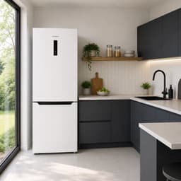 Heinner HCNF-HM400DINVE++ Koel-vriescombinatie – 400 L – No Frost – Dual Inverter Technologie – Energieklasse E – Touchbediening met LED-display – Super Freeze – Holiday-functie – Open-deur Alarm – Kinderslot – Wit – 5 Jaar Garantie — thumbnail 5