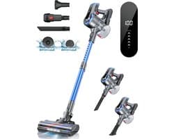 Steelstofzuiger - Steelstofzuiger draadloos - Draadloze stofzuiger - 450Watt - 38Kpa - Met accessoires
