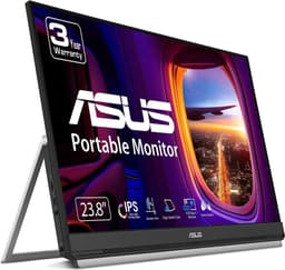 ASUS ZenScreen MB249C - Portable Monitor - USB-C 60W - 24 inch - 75hz - Met Stand — thumbnail 1