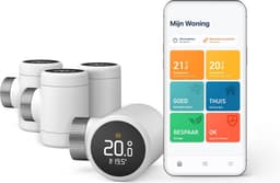 tado° Slimme Radiatorknop X – Uitbreidingset 4 Stuks – Slimme Thermostaatknop – Werkt met Google Home, Alexa & Apple HomeKit - Draadloos — thumbnail 1