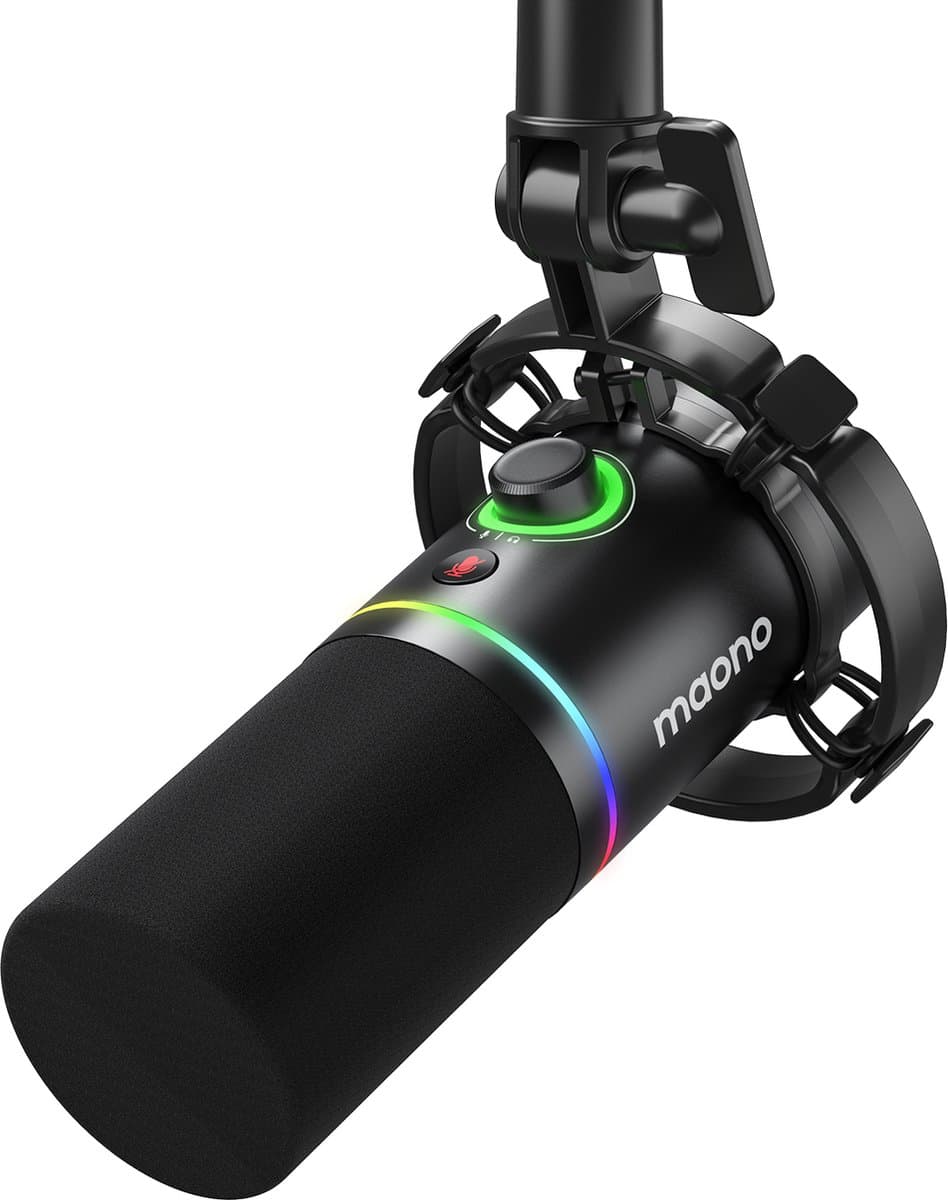 Maono PD200X - XLR Dynamische RGB Microfoon PC - USB-microfoon voor Streaming / Podcast / Studio / Gaming / Geschikt voor PS4/5 — afbeelding 1