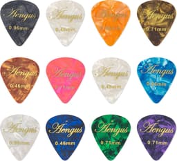 Áengus Plectrum set 12 Celluloid plectrums - in de diktes thin 0.46 medium 0.71 en thick 0.96 mm — thumbnail 1