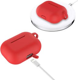 Hoesje geschikt voor Airpods Pro 2019 - Schokbestendig siliconen Case Silicone met clip - Rood — thumbnail 3
