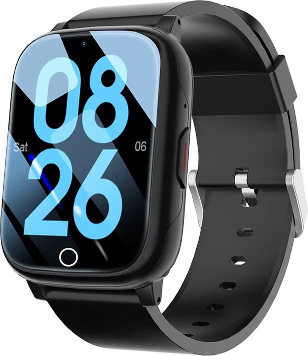 DrPhone ZONE4 - 4G Sim -Real Time GPS Smartwatch 1.69 Inch Grote Kleurenscherm - SOS Knop - Videobellen - GPS App Inbegrepen - Zwart — afbeelding 1