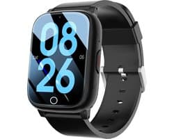 DrPhone ZONE4 - 4G Sim -Real Time GPS Smartwatch 1.69 Inch Grote Kleurenscherm - SOS Knop - Videobellen - GPS App Inbegrepen - Zwart