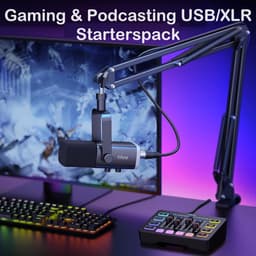 FIFINE - Starterspack 2.0 - AM8T & SC3 - Podcast Starterspack - Gaming Streaming - USB RGB Microfoon met Boom Arm - Streaming Deck - DJ Mixer - Incl XLR Kabel 3M — thumbnail 5
