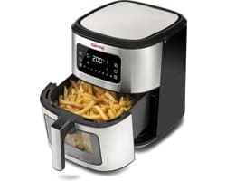 Girmi FG8800 friteuse Enkel 6,5 l Vrijstaand 1700 W Heteluchtfriteuse Zwart, Roestvrijstaal