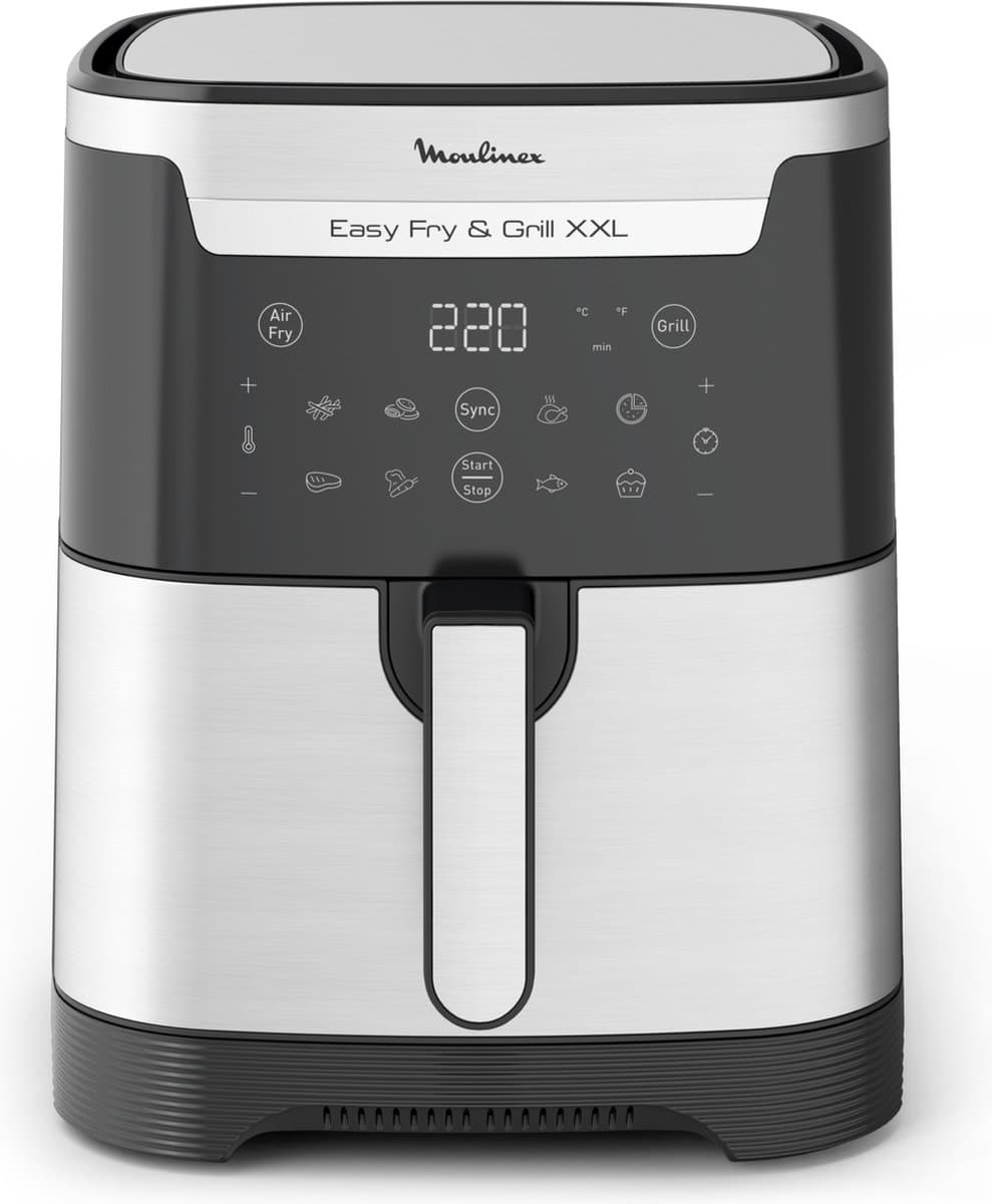 Moulinex Easy Fry & Grill XXL Enkel Vrijstaand Heteluchtfriteuse Zwart, Roestvrijstaal — afbeelding 1