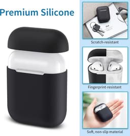 Hoesje / case / beschermhoesje geschikt voor Apple Airpods (gen. 1 &2) - ESR - Zeer mooi ontworpen hoesje,  kwalitatief – Breeze–  geschikt voor draadloos opladen & met led indicator opening – Zwart — thumbnail 3