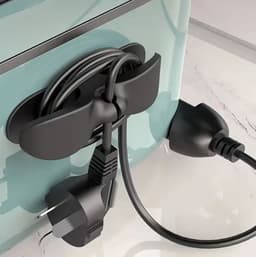 Megatopper 3 stuks zwarte Kabelhouder zelfklevend voor elektrische apparaten - netsnoer organizer — thumbnail 1