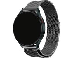 Stravo Smartwatch Milanees bandje 20mm - Space Gray - Luxe Milanese Horlogebandje geschikt voor Samsung Galaxy Watch 7 / 6 / 5 / Pro / 4 / 3 / Active 2 - Polar Ignite / Unite – Huawei
