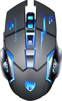 Elementkey M1 - Wireless Gaming Muis - Oplaadbaar + Draadloos - LED - 6 knoppen - 2400 DPI - USB Optische Ergonomische - Game Muis – Zwart — thumbnail 1