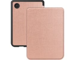 Hoes Geschikt voor Kobo Clara BW Hoesje Bookcase Cover Hoes - Hoesje Geschikt voor Kobo Clara BW Hoes Cover Case - Rosé Goud