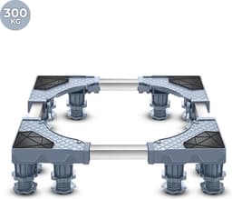 HCH Wasmachine Verhoger - 12 Poten - Anti Slip - Tot 300 KG Draagkracht - Verstelbaar - Wasmachine Opbouwmeubel - Witgoed Verhoging - Geschikt voor Wasmachine, Droger, Koelkast, Diepvries en Fornuis - Grijs — thumbnail 1