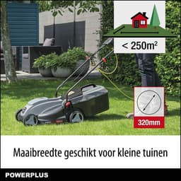 Powerplus elektrische grasmaaier POWEG63703 - 1000 W, 320 mm Ø grasmachine, tuintoestel, met grasopvangsysteem en achteruitworp — thumbnail 5