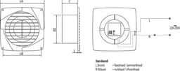 WEHA inbouwventilator standaard Ø100mm 60m3/h (20100200) — thumbnail 3