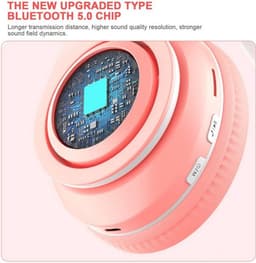 RyC Toys Kinder Hoofdtelefoon unicorn- zwart | Draadloze Koptelefoon- eenhoorn -Kids Headset-Over Ear-Bluetooth-Microfoon-unicorn-Led Verlichting — thumbnail 5