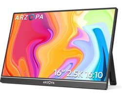 Arzopa Z1RC 2.5K - Portable QHD Monitor - 100% sRGB - Hoge Kleurechtheid - 60hz - 16 inch