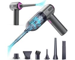 Draadloze Handstofzuiger met Accu - Compact en Krachtig - Ideaal voor Thuis en Auto - Efficiënt Stofzuigen