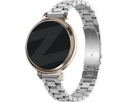Bandz Stalen schakel band 'Classic' - Smartwatch bandje 14mm geschikt voor Garmin Lily 2 (alleen tweede versie) - inclusief inkort set - zilver