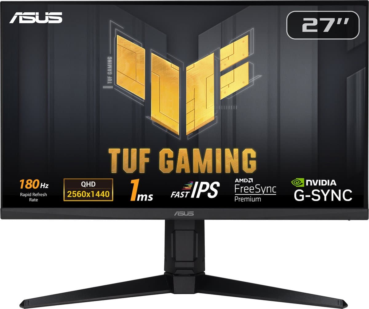 ASUS TUF Gaming VG27AQL3A - QHD Fast IPS 180Hz Monitor - 27 Inch — afbeelding 1