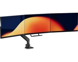 Alberenz® monitorarm 3 schermen (t/m 27 inch) - Monitorbeugel drie beeldschermen met gasveer - 2 USB poorten - Ergonomische monitor arm voor 3 monitoren - Moeiteloos verstellen met (verwijderbaar) handvat