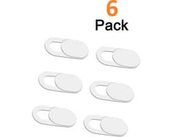 Webcam Cover - Privacy schuifje - Geschikt voor iMac, Laptop en Tablet - Wit - 6 stuks