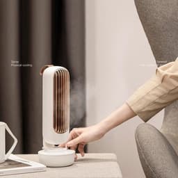 DrPhone CLU3 – Bevochtigende Ventilator Toren – Drie Snelheden – Sproeifunctie – 60 Windgeleidingsbladen – Ruimtebesparend - Wit — thumbnail 3