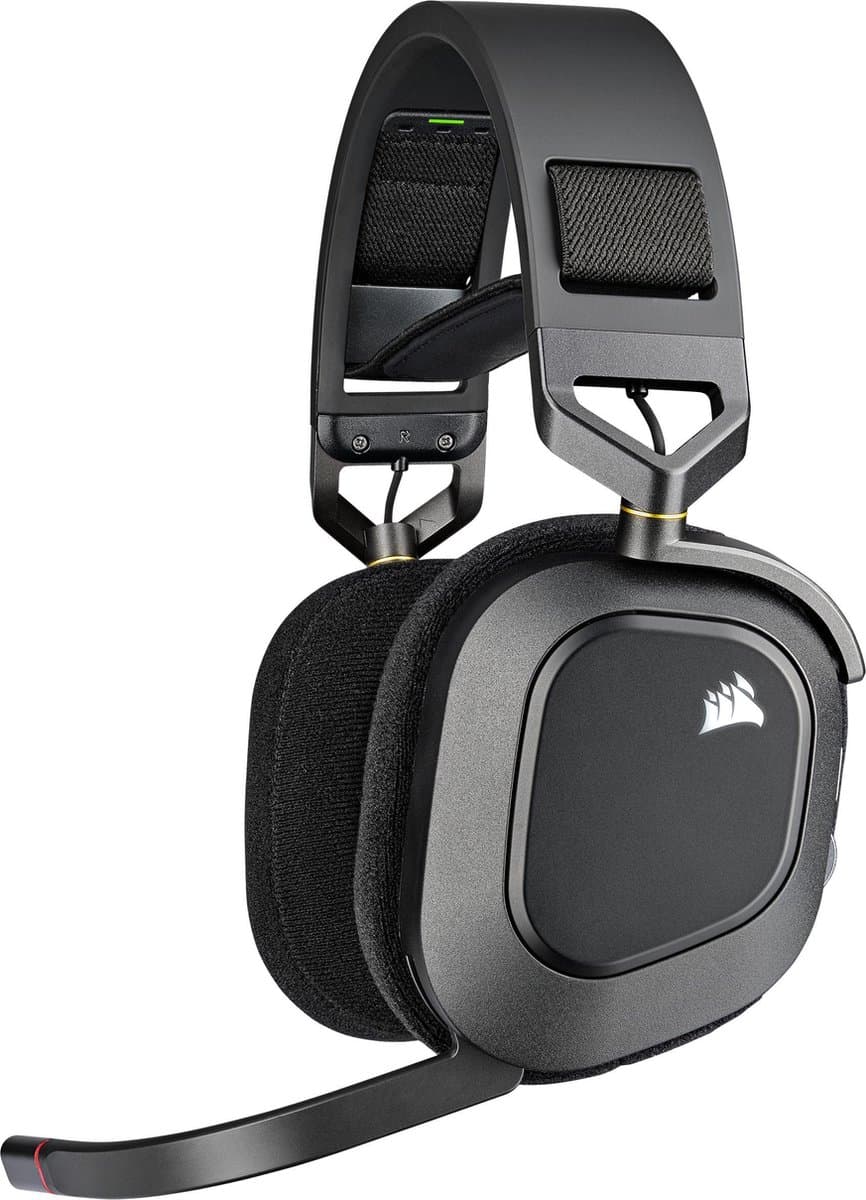 Corsair HS80 - Draadloze Gaming Headset - RGB - Carbon - PlayStation & PC — afbeelding 1