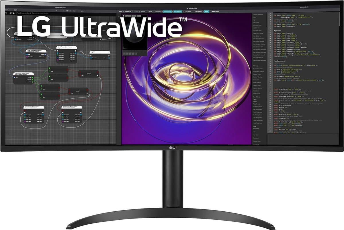 LG 34WP85C-B 34 Inch UltraWide QHD IPS Curved Monitor — afbeelding 1