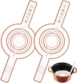 52,5×21,5 cm - 2 stuks - Multifunctionele siliconen bakmat - Sling-bakmat met lange handgreep - Broodbakmat - Broodsiliconen - Siliconen bakmat - Geschikt voor airfryer, oven en magnetron - Oranje — thumbnail 1
