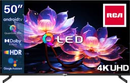 RCA RAQ50UN1 50 inch 4K QLED Smart TV – Android TV – Dolby Audio – Google Assistant – Chromecast – HDR – WiFi & Bluetooth – 127 cm – Randloos Design — thumbnail 1