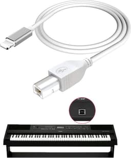 Piano - Elektronische Drum - Midi Keyboard - USB Type B OTG Kabel - 1.5M voor iPhone & iPad - 1 Jaar Garantie — thumbnail 1