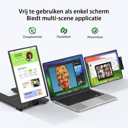 UPERFECT Portable Monitor G13 14" 2K draagbaar scherm | 100% sRGB draagbare monitor| 180° Auto-Rotatie portable monitoren| Anti-verblindend IPS | Dual USB-C — thumbnail 2