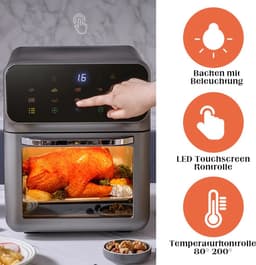 CS®- Airfryer- Airfryer oven- Heteluchtoven- 10 liter- 10 programma's- Led display- touchscreen — thumbnail 3