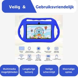Kindertablet vanaf 3 jaar - Kindertablet 7 Inch - Android Tablet voor Kinderen - 2GB RAM 32GB ROM - WiFi, IPS-scherm - Ouderlijk Toezicht - Spellen - Educatieve Tablet voor Peuters - Blauw — thumbnail 2