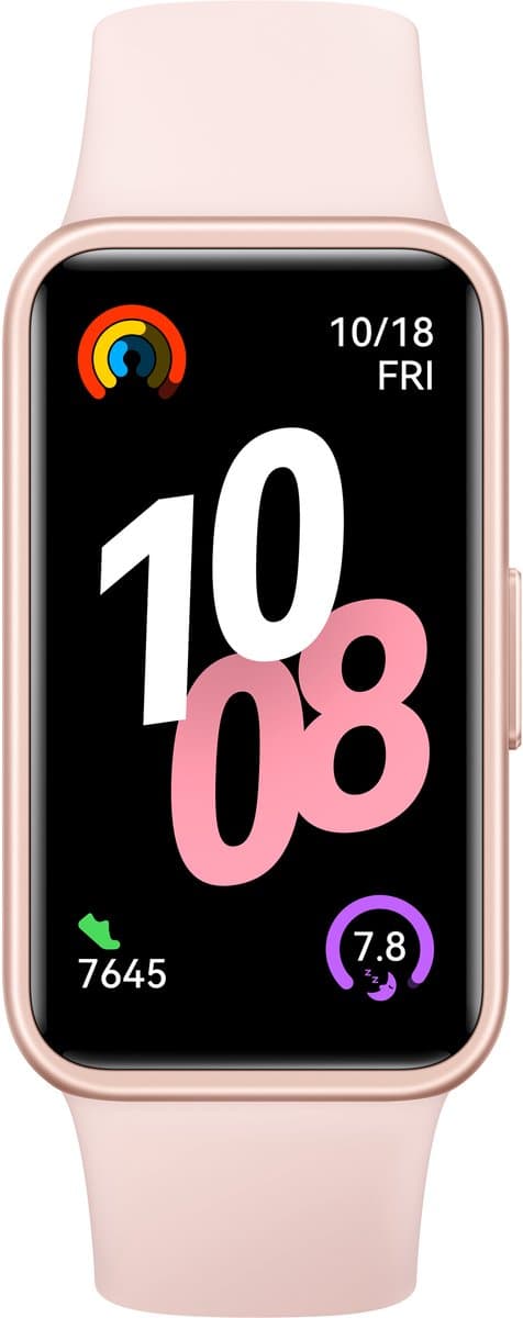 HUAWEI Band 10-Roze |Gestroomlijnd metalen ontwerp | 100 trainingsmodi | AI-powered fitnessmonitoring & Geavanceerde slaapanalyse | Snelladen in 45 min | Batterijduur tot 2 weken — afbeelding 1