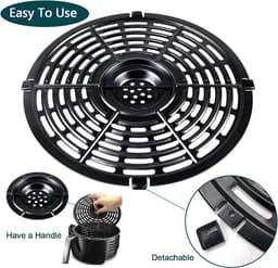 Vervangende Antiaanbak Grillpan voor 5QT Airfryer – Crisper Plaat voor diverse merken — thumbnail 2