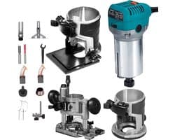 VEVOR Compacte Router met 2 Basissen Variabele Snelheid Duurzaamheid Groot Snelheidsbereik Vaste Basis