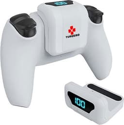 Turqero oplaadbare batterij geschikt voor PS5 controller - PS5 oplaadstation - Playstation 5 accessoires - draadloos - 1800 mAh accu - met smart indicator — thumbnail 1