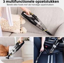 Cleanforce Kruimelzuiger V2 Snoerloos met extreme zuigkracht - Nat & Droog - Auto Stofzuiger - Voor Thuis & Auto — thumbnail 3