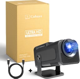 Cahaya 2026 ULTRA model - WiFi 6 mini beamer- Ultieme draagbare beamer - 390 ANSI - 4K - 1080p - Android - Apple - Bt 5.0 — thumbnail 1