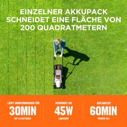 Accugrasmaaier - Professionele Grasmaaiers - Gazontrimmer - 3400 RPM/min - Maaihoogte van 25-65 mm - Maaibreedte 33cm - Krachtige Borstelloze Motor - Oplaadbare Li-Ion Accu - Ideaal voor Tuinen tot 300 m² - 30L - Veelkleurig — thumbnail 3
