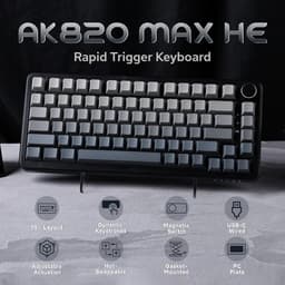 Ajazz AK820 MAX HE - 75% Bedraad RGB Gaming Toetsenbord - Hall Effect - Rapid Trigger - Magnetische Toetsen - Gasket - Hot Swap - 8K Hz Polling Rate - QWERTY Toetsenborden - 82 Keys - Gradient Grijs — thumbnail 3