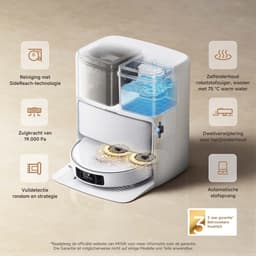 Mova P50 Pro Ultra Saugroboter mit Wischfunktion, 19.000Pa Saugkraft, 75℃ Hei?wasser-Moppw?sche, automatische Reinigung, automatische Entleerung, automatische Nachfüllung, Hindernisvermeidung — thumbnail 5
