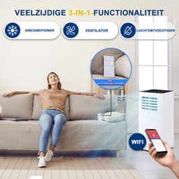 Serenelife Mobiele Airco - 9.000 BTU Wi-Fi Geactiveerde Binnen Airco - Draagbare Airconditioner Ruimtes tot 28 m2 — thumbnail 3
