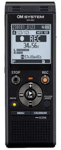 OM System WS-883 Digitaal dicteerapparaat Opnameduur (max.) 2080 h Zwart — thumbnail 1