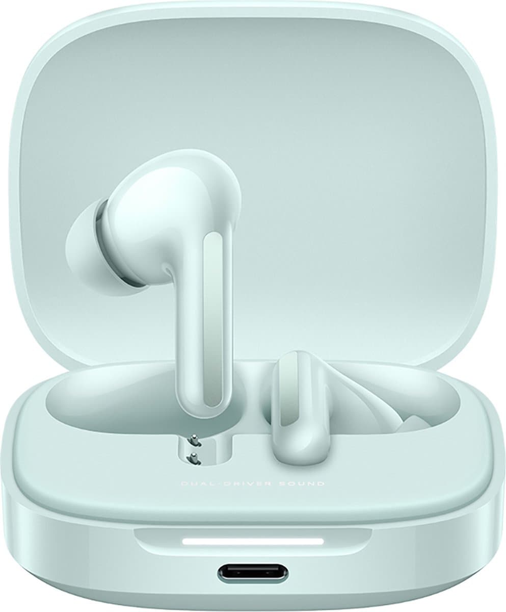Redmi Buds 6 - Draadloze Oordopjes - Active Noise Cancelling - Bluetooth 5.3 - Tot 38 Uur Batterij met Oplaadcase - IP54 Waterbestendig - Touch Bediening - Ingebouwde Microfoon - Kleur Coral Groen — afbeelding 1