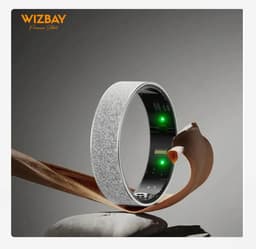 WizBay Premium Select® Zilveren FrostLook Smart Ring Dames Heren - Oplaad Case - Hypoallergeen - Hartslag & Slaap Monitor - IP68 Waterdicht - O2 Meting - Gesture Functie - Multiple Sport Modi - #11 — thumbnail 4